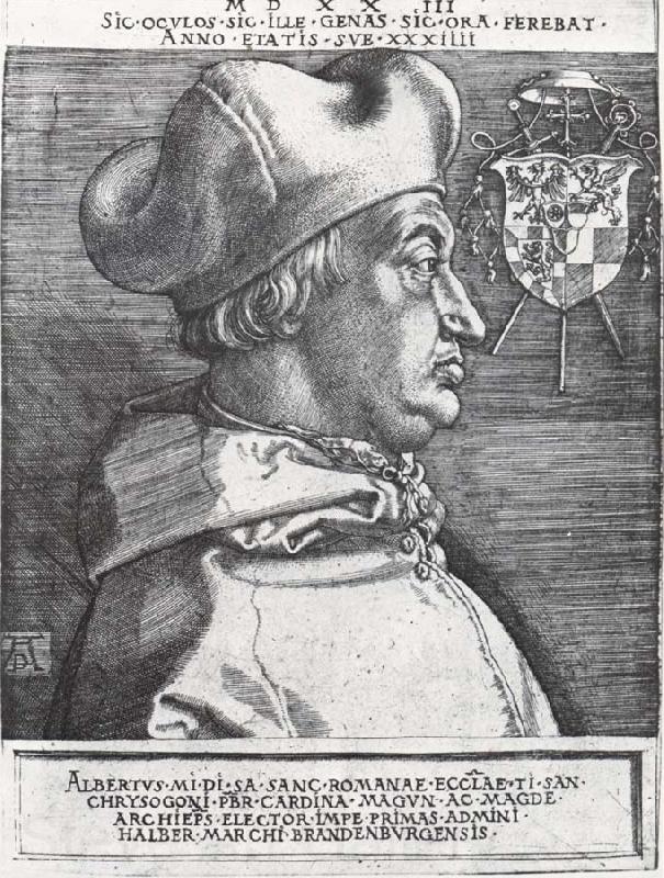 Albrecht Durer Cardinal Albrecht of Bran-Denburg in portrait